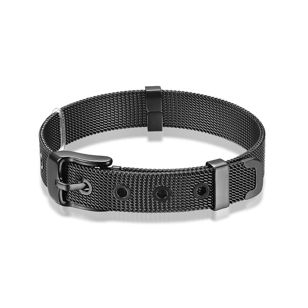 stainless steel woven mesh belt Vachette clasp belt bracelet Simple titanium steel student bracelet jewelry
