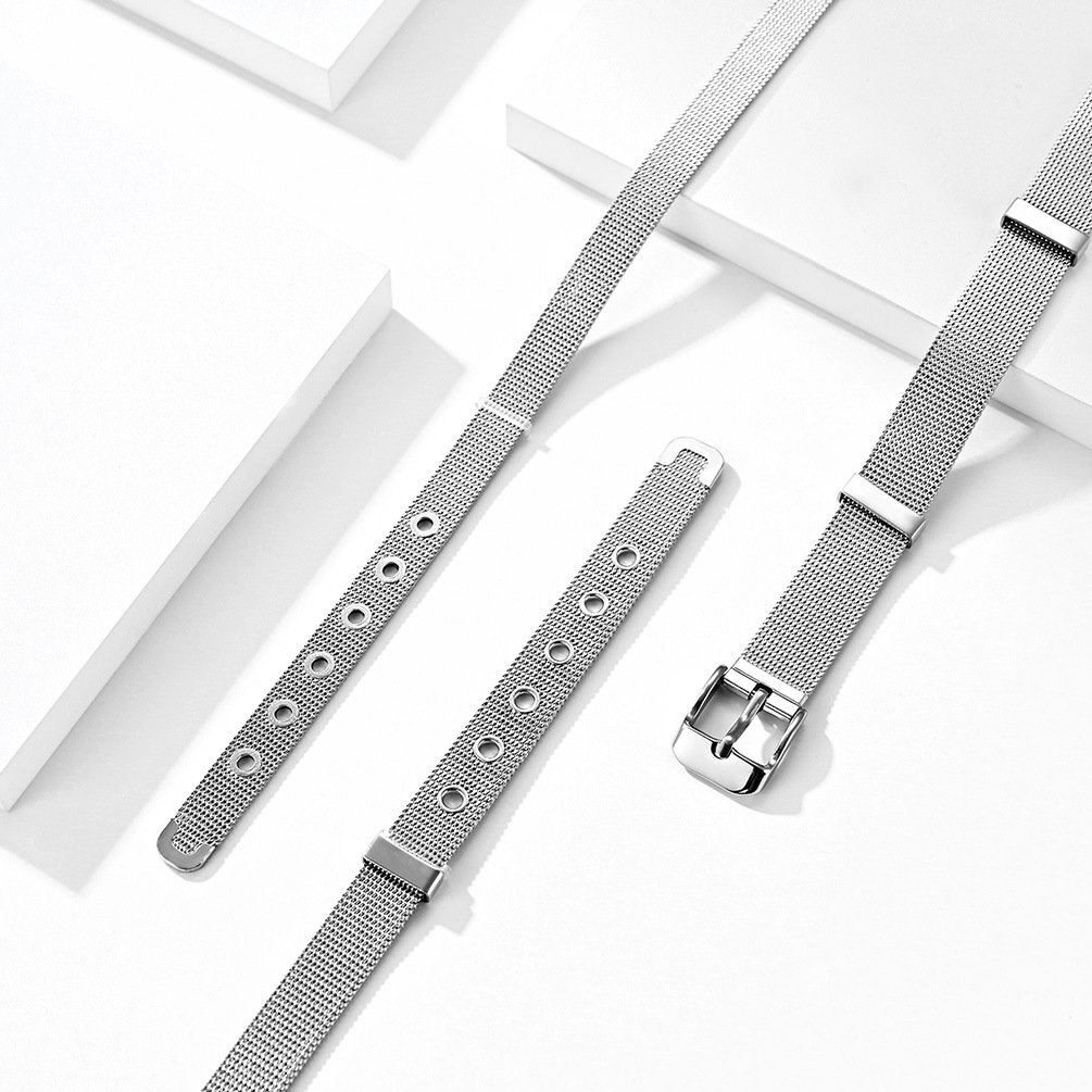 stainless steel woven mesh belt Vachette clasp belt bracelet Simple titanium steel student bracelet jewelry