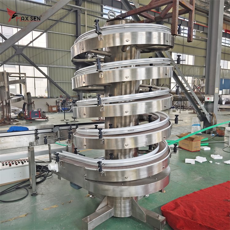 Top Chain Spiral Conveyor with High Quality for Outside Cartons Transport
