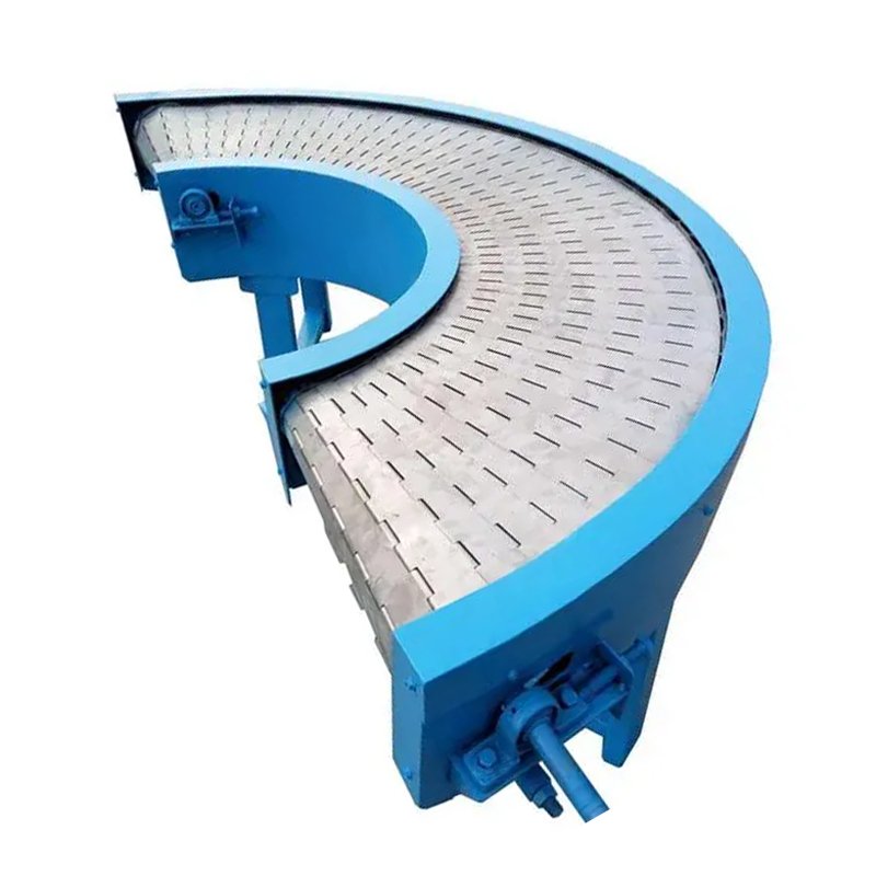 Factory Price Food Grade Metal Chain Plate Turning Conveyor 90 Degrees 180 Degrees