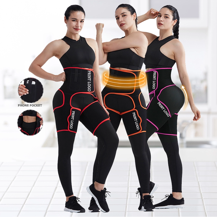 HEXIN Dropshipping Fat Burning High Waist Neoprene Thigh Waist Trainer Waist And Thigh Trimmer Slimming Belt