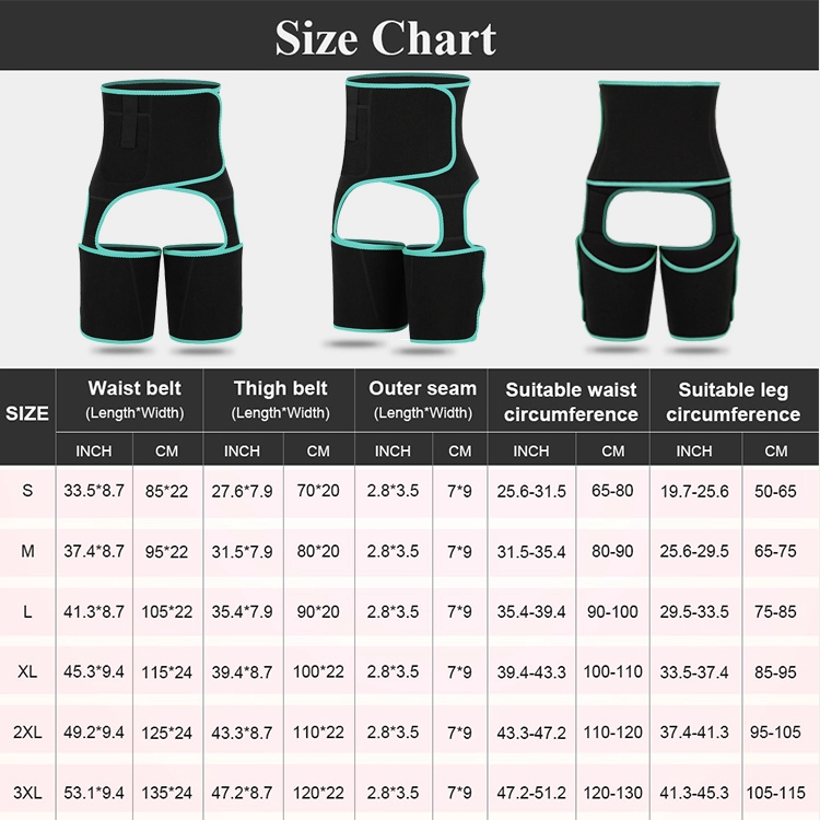 HEXIN Dropshipping Fat Burning High Waist Neoprene Thigh Waist Trainer Waist And Thigh Trimmer Slimming Belt
