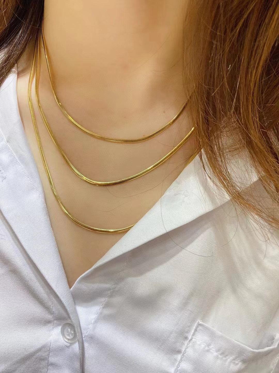 Au750 Yellow Solid Gold Snake Chain Belt Real 18k Gold Snake Bone Chain Saudi Gold Jewelry Pawnable 18k