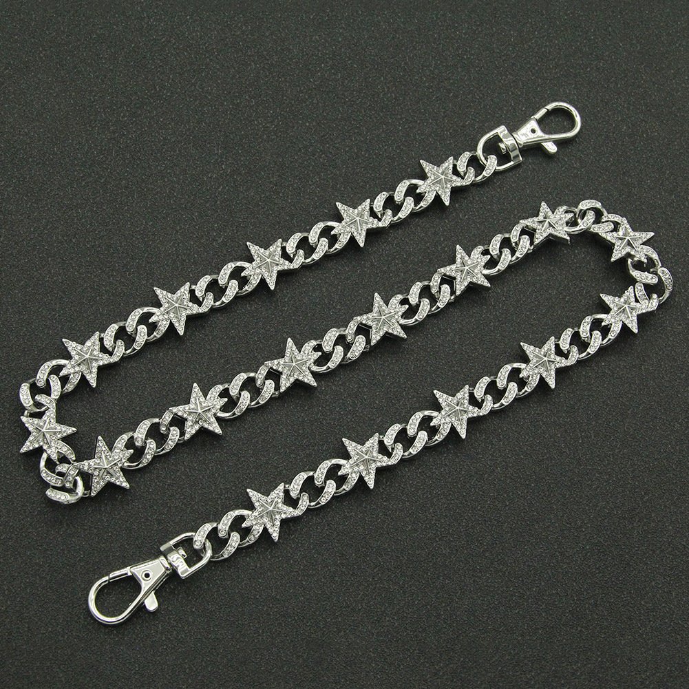 HipHop Metal 2 Layer Waist Chain Custom Retro Accessory Curb Chain Jeans Wallet Pants Chain