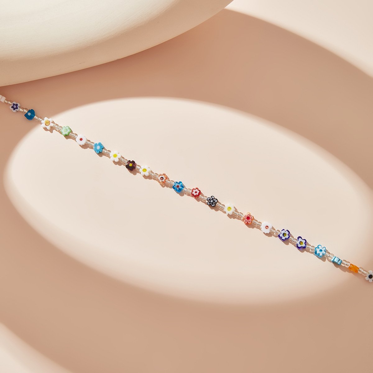 Colorful Flower Beads Waist Chain Ladies Dress Waist Chain Belt Festival Body Chain Fashion Sexy Bikini Jewelry