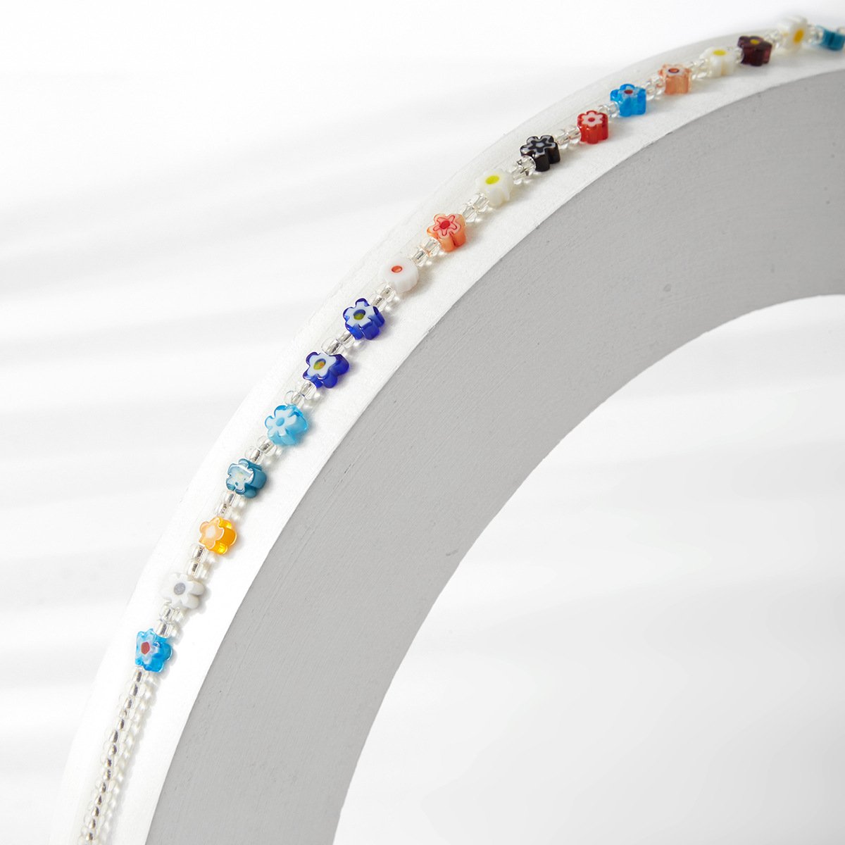 Colorful Flower Beads Waist Chain Ladies Dress Waist Chain Belt Festival Body Chain Fashion Sexy Bikini Jewelry