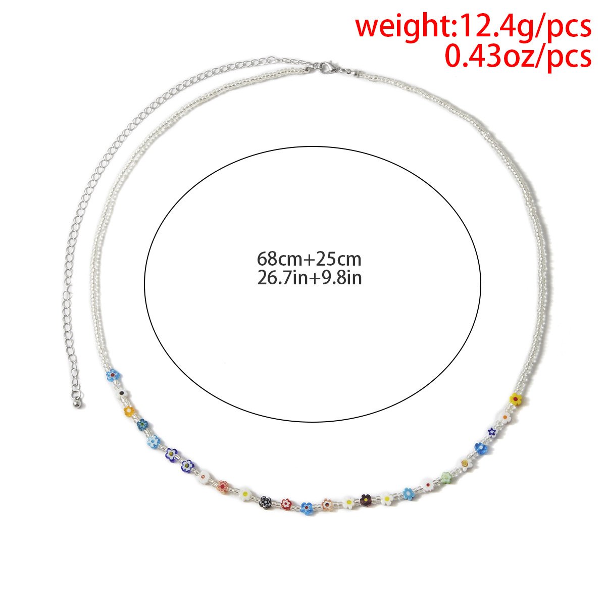 Colorful Flower Beads Waist Chain Ladies Dress Waist Chain Belt Festival Body Chain Fashion Sexy Bikini Jewelry