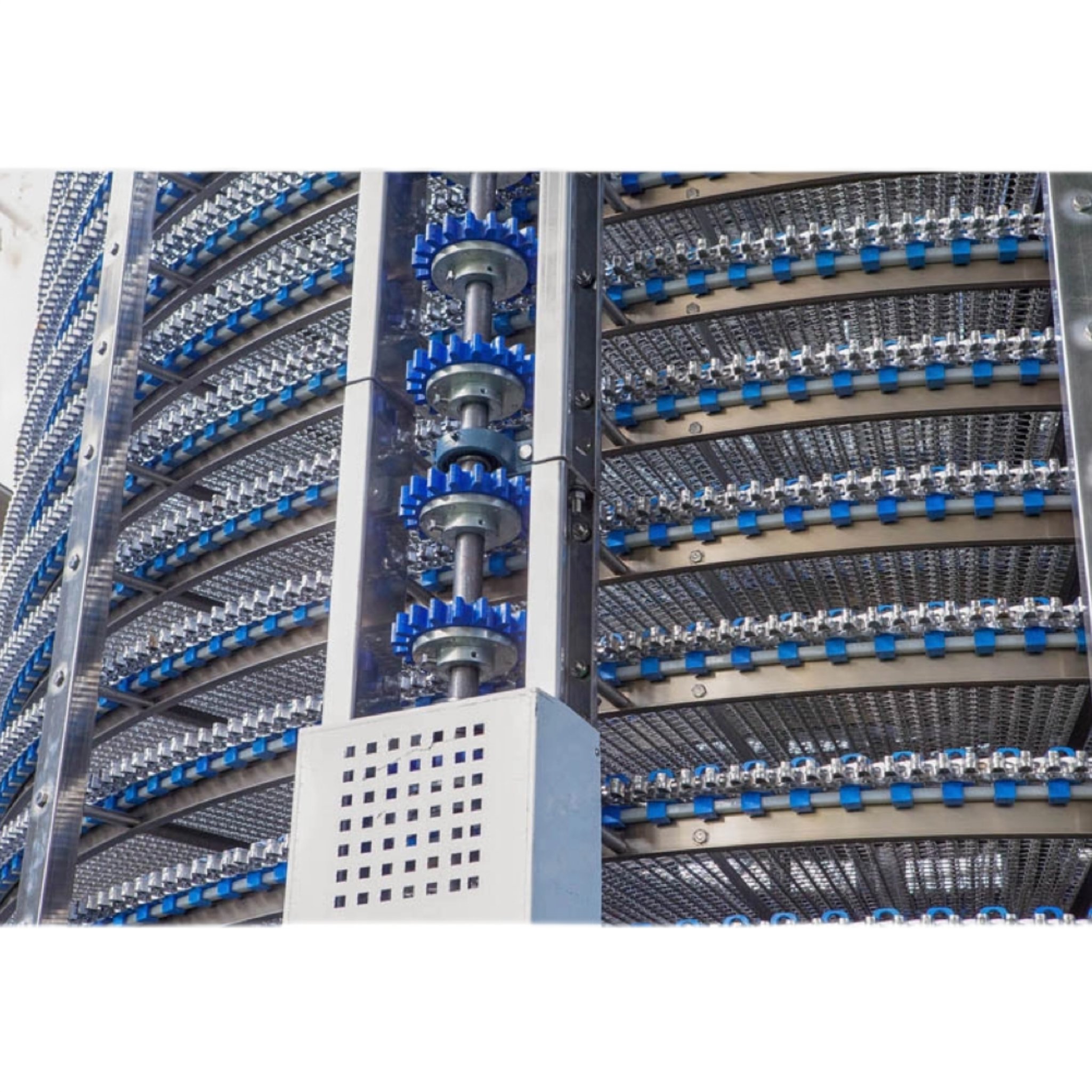 Stainless Steel Mesh Belt Spiral Tower Conveyor /Screw Quick-freezing Conveyor Equipment for Meat Freezing