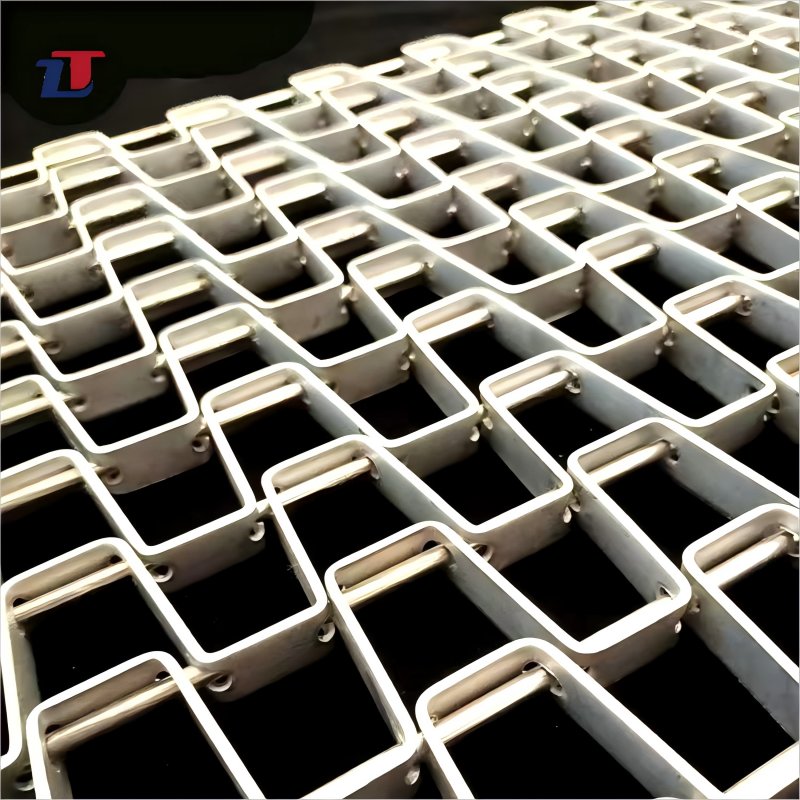 Stainless Steel Honeycomb Wire Mesh Conveyor Belts For Washing Frying And Cooling Conveyor Line