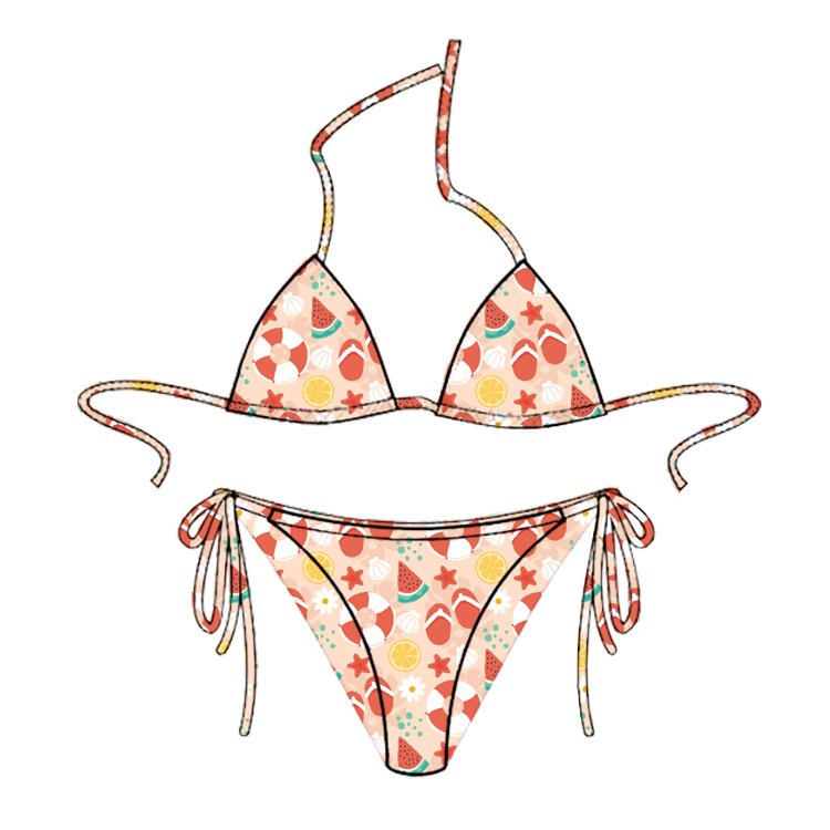 High Waist Beach Wear Bikini Sets Women Wholesale Custom Logo Two Pieces Bikini Set High Quality Bikinis Sexy