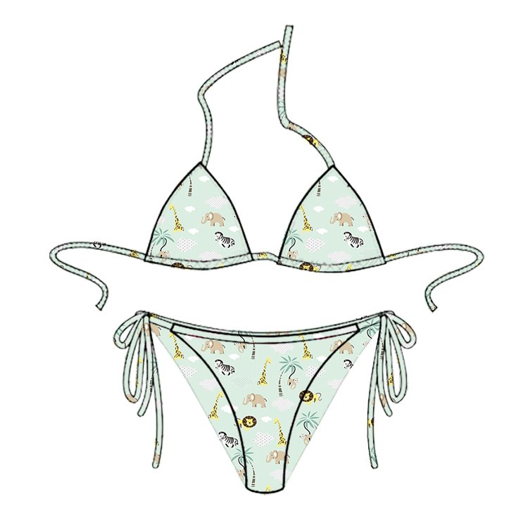 High Waist Beach Wear Bikini Sets Women Wholesale Custom Logo Two Pieces Bikini Set High Quality Bikinis Sexy
