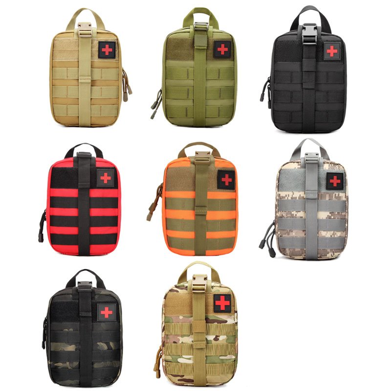 JSH Wholesale Tactical First-Aid Kit Pouch Bag Mini-Tools Storage Bag Small Bag with Belt for Family Use emergency