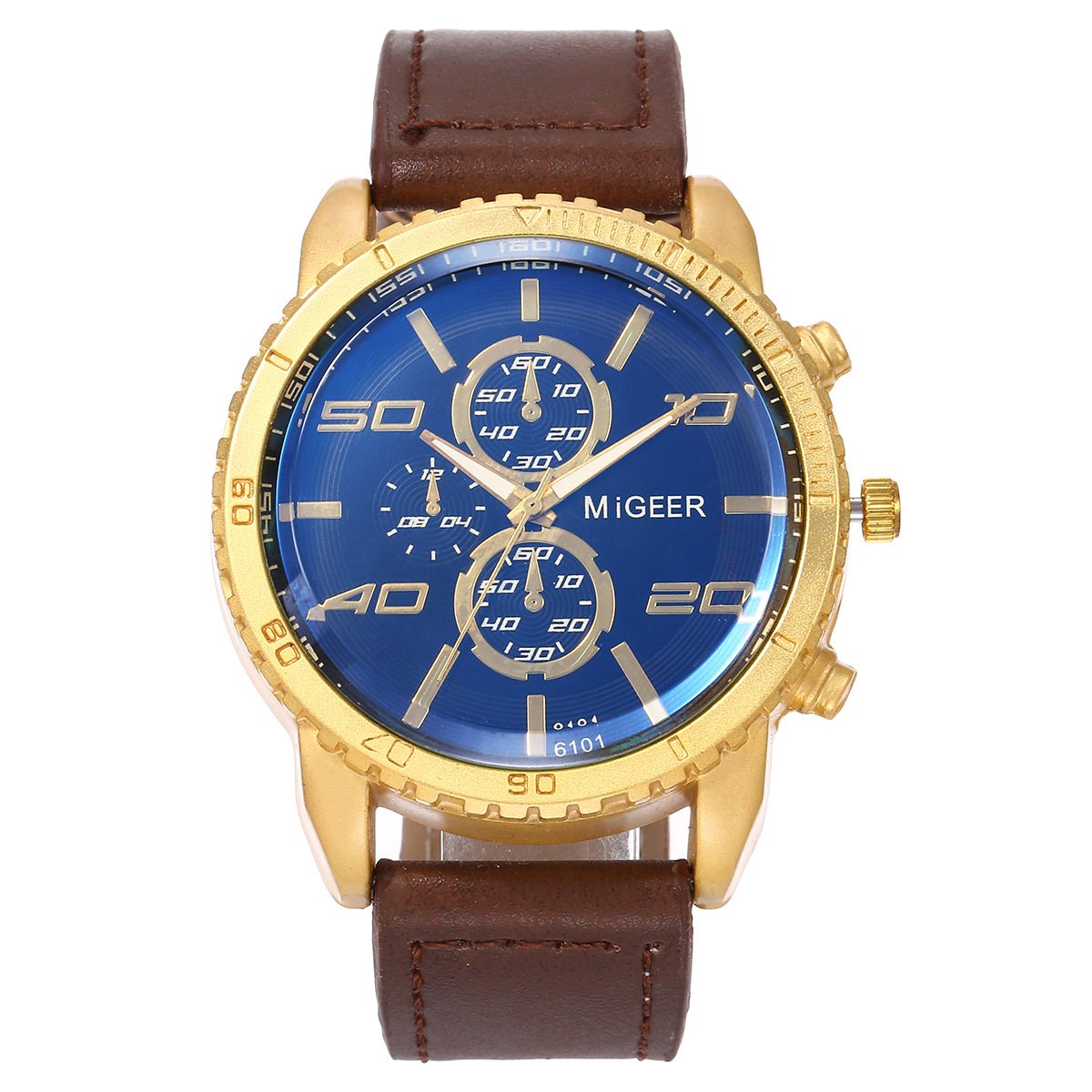 4Pcs/set boutique gift set business quartz watch perfume key chain belt Men's watch set