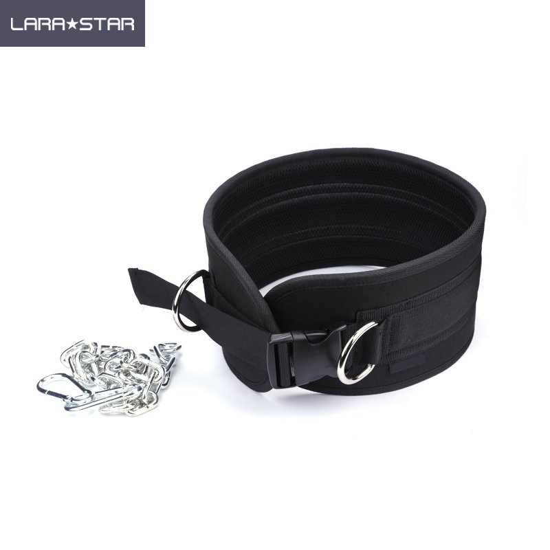 LS0841 Dipping Belt with Chain Weightlifting Waist Belt Plastic Buckle Durable