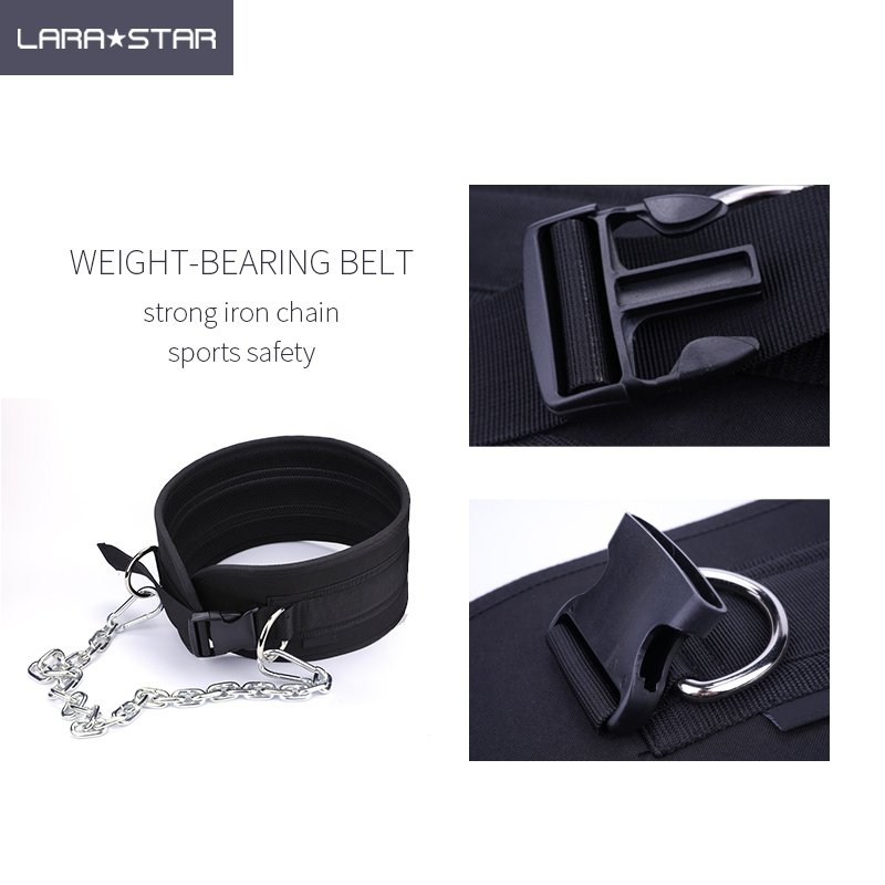 LS0841 Dipping Belt with Chain Weightlifting Waist Belt Plastic Buckle Durable