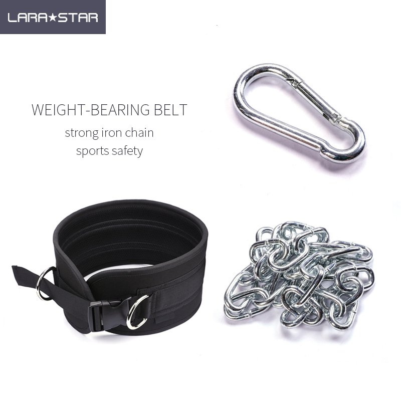 LS0841 Dipping Belt with Chain Weightlifting Waist Belt Plastic Buckle Durable