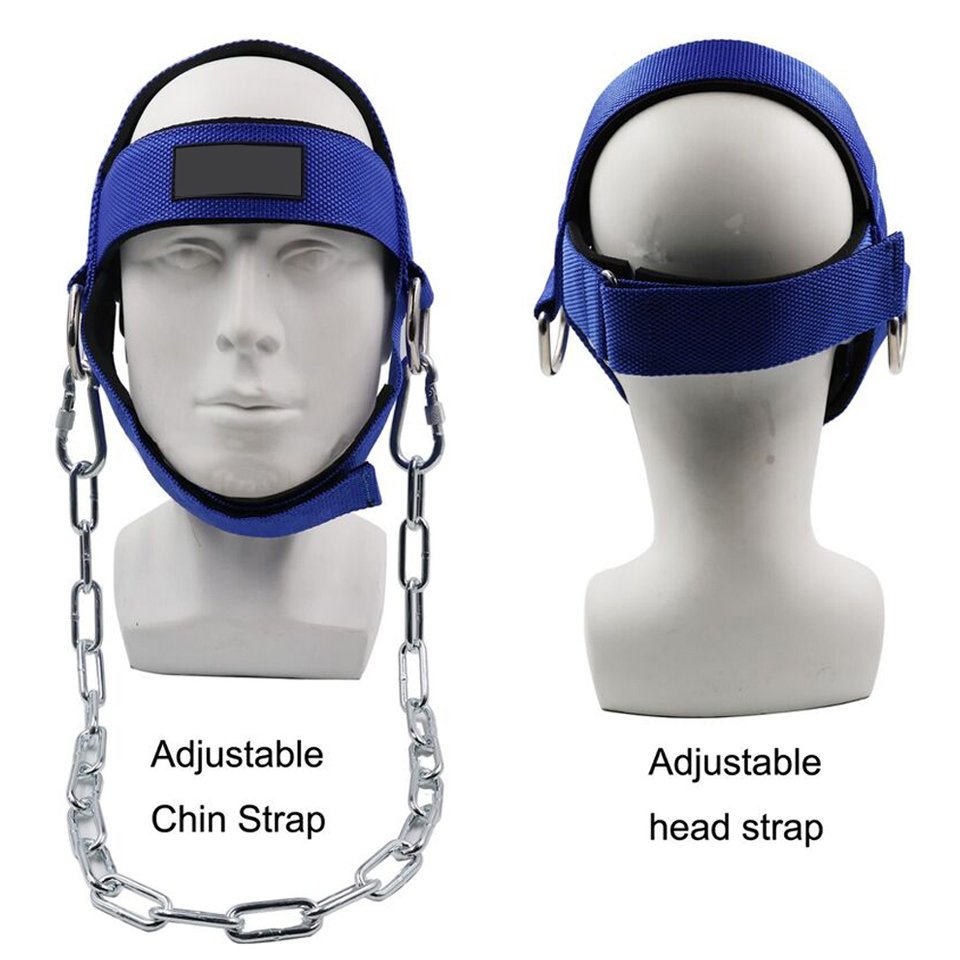 OEM Workout Non-Slip Head Harness With Chain Bodybuilding Heavy Duty Lightweight Neck Exercise Head Harness