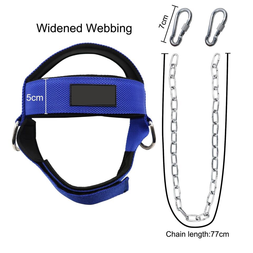 OEM Workout Non-Slip Head Harness With Chain Bodybuilding Heavy Duty Lightweight Neck Exercise Head Harness