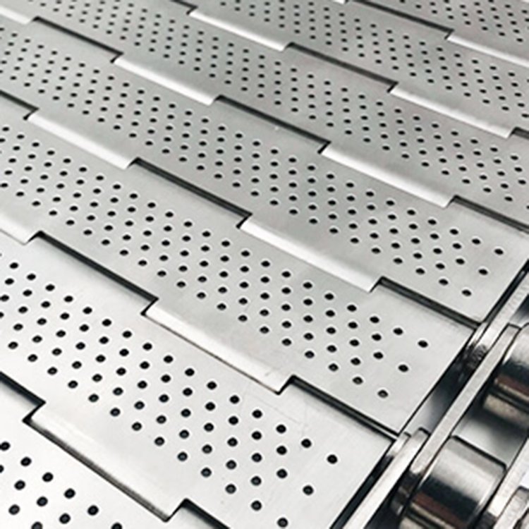 Heavy Duty Stainless Steel Metal Wire Mesh Perforated Chain Link Plate Conveyor Belt For Cooling Coal Briquettes Can