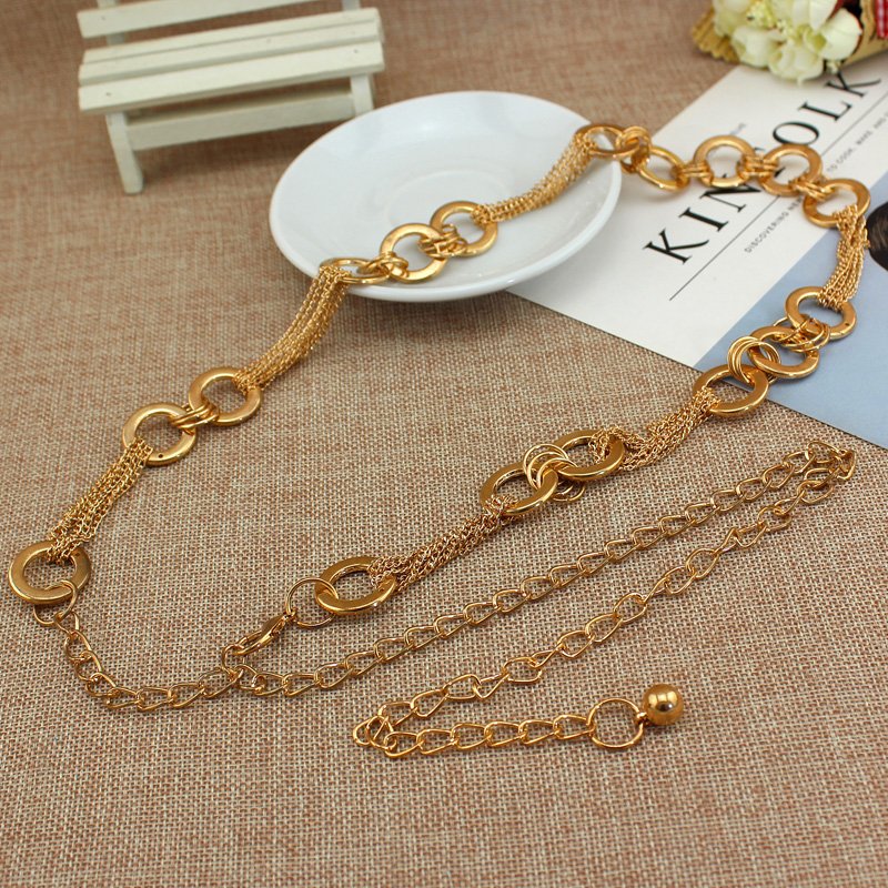 Fast Shipping Metal Waist Chain for women dresses woman belt suits big waist size