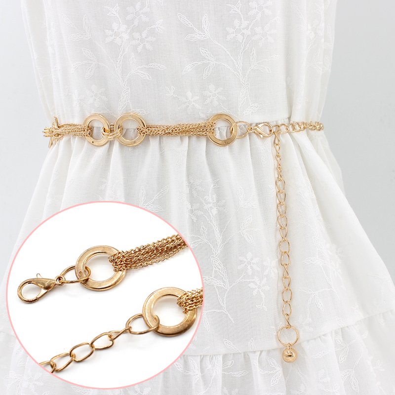 Fast Shipping Metal Waist Chain for women dresses woman belt suits big waist size