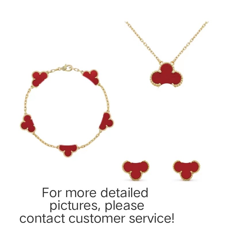 High quality S925 Silver Clover Necklace Classic Fritillaria Agate Charm Necklace Wholesale Women's High end Jewelry