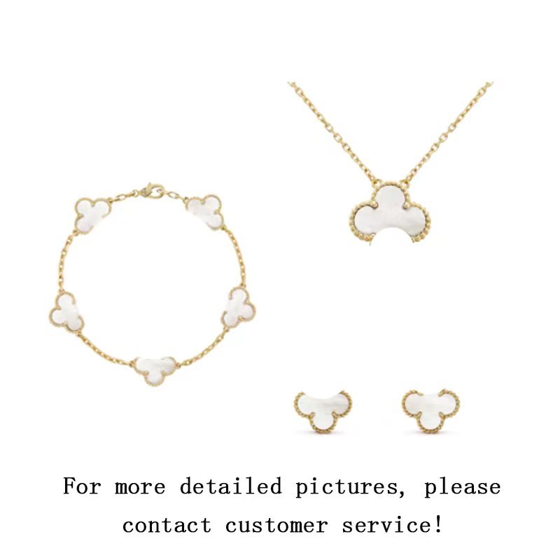 High quality S925 Silver Clover Necklace Classic Fritillaria Agate Charm Necklace Wholesale Women's High end Jewelry
