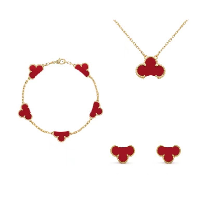 High quality S925 Silver Clover Necklace Classic Fritillaria Agate Charm Necklace Wholesale Women's High end Jewelry
