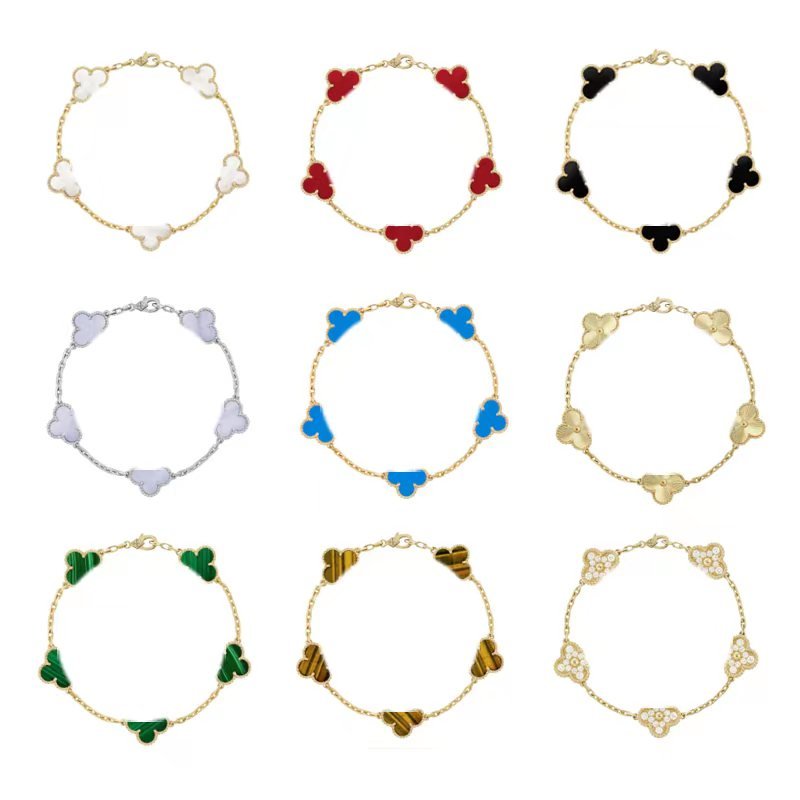 High quality S925 Silver Clover Necklace Classic Fritillaria Agate Charm Necklace Wholesale Women's High end Jewelry