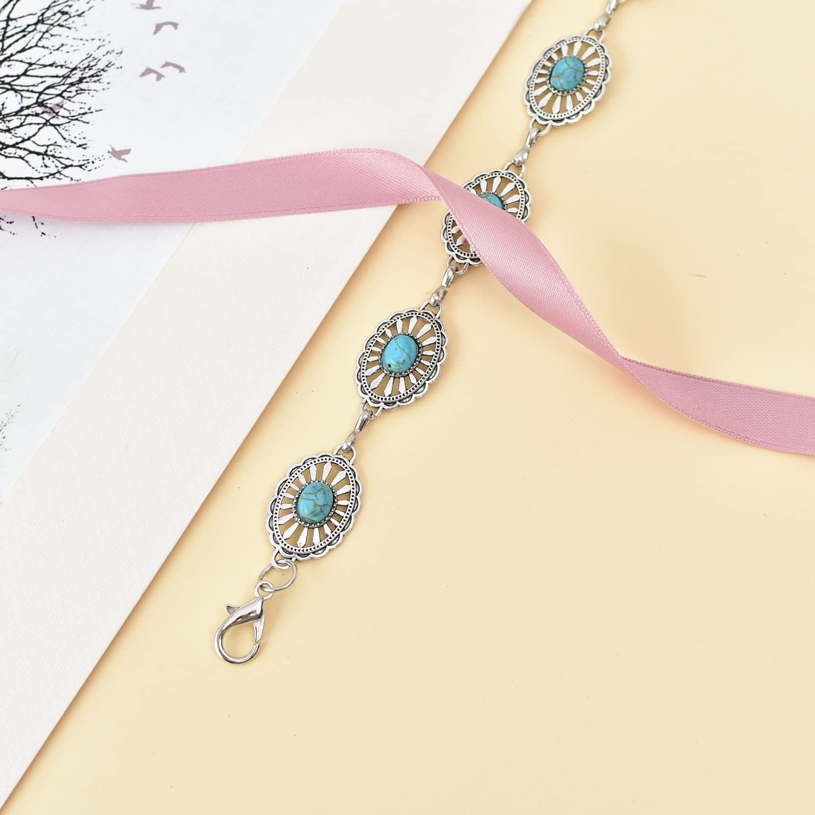 Chain Belt for Women Oval Metal Waist Chain Western Belts for Dress