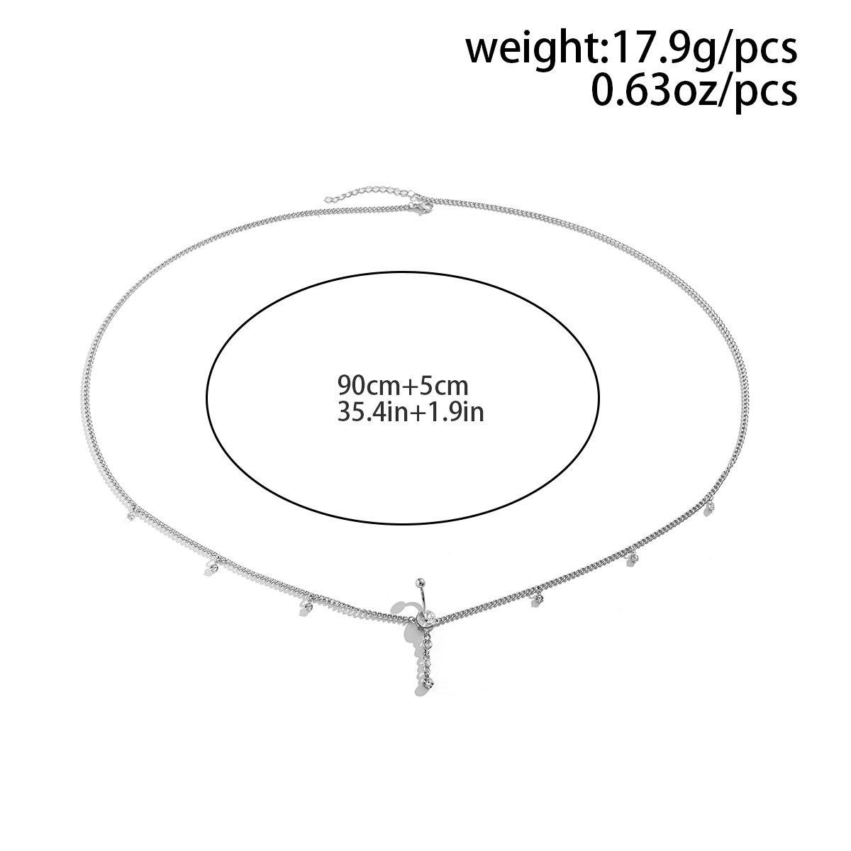 New Personality Chain Belt Women Waist Bellybutton Jewelry White Blue Rhinestone Waist Chain Sexy Tassels Beach Body Chain