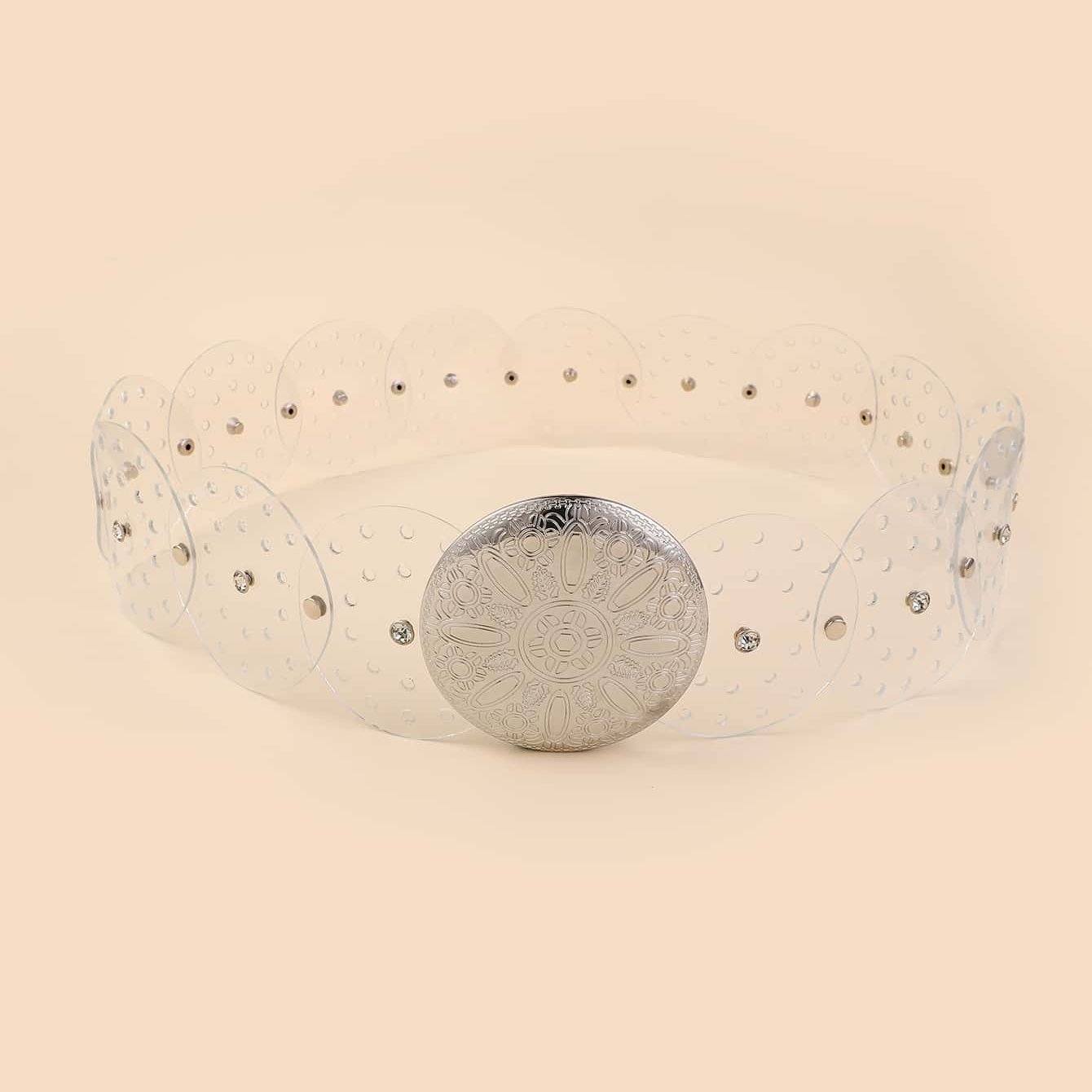 Y2K Women fashion wear Metal Chain Vintage waist-controlled belt aesthetic wide accessories