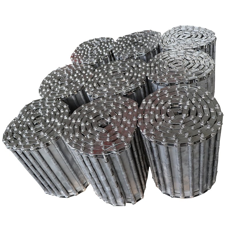 Pitch 31.75mm mesh belt conveyor cnc chip conveyor belt sprocket steel hinge belt