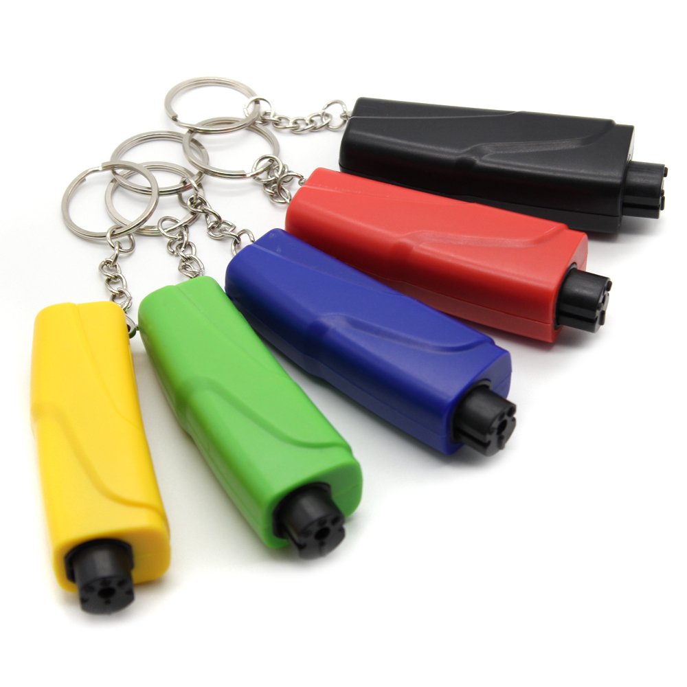 Mini Safety Hammer Car Emergency Rescue Kit Key Chain Knife Life Saving Seat Belt Cutter