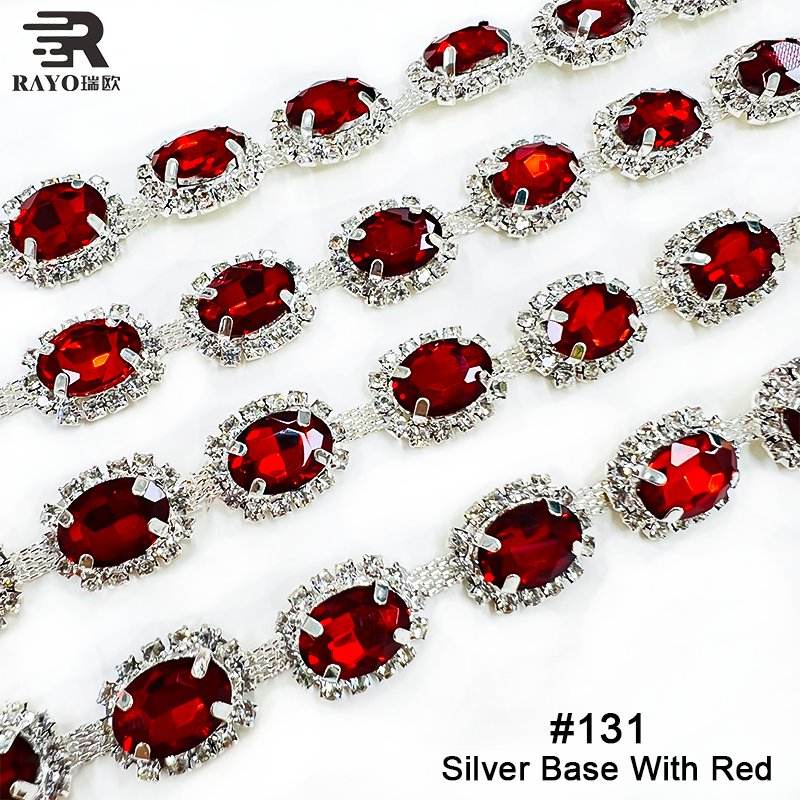 High-Shiny Colorful Glass Cup Chain Trimming Flatback Style for Shoes Garments Bags Nail Art Sew-On Technique Loose Rhinestones