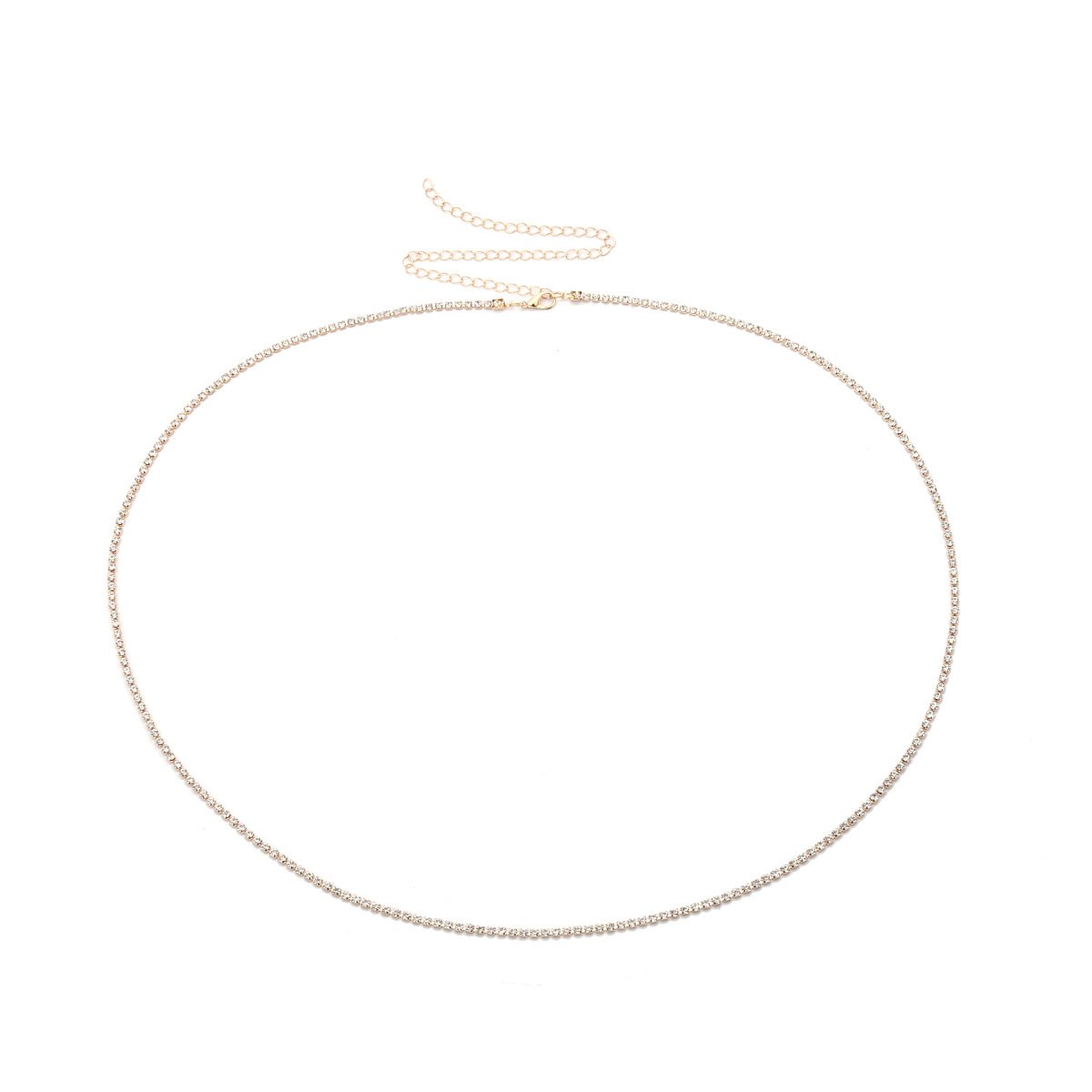 Hot Selling Stainless Steel Waist Body Chain Sexy Single Layer Rhinestone Chain Bikini Beach Pendant Fine Jewelry Accessories