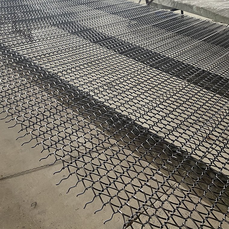 Double Compound Chain-Driven Balanced Weave Stainless Steel Spiral Wire Mesh Belt Flat Balanced Screw Conveyor Restaurant