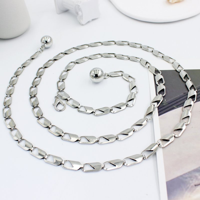 New Trendy Vintage Fashion Style Girls Round Chain Belt Retro Metal Sexy Waist Chains Belt for Women Gold Silver