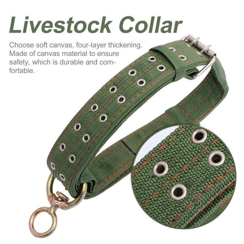 Farm Cows Accessories Cow Collar Canvas Adjustable Buckle Goat Livestock Traction Cattle Collar Neck Straps