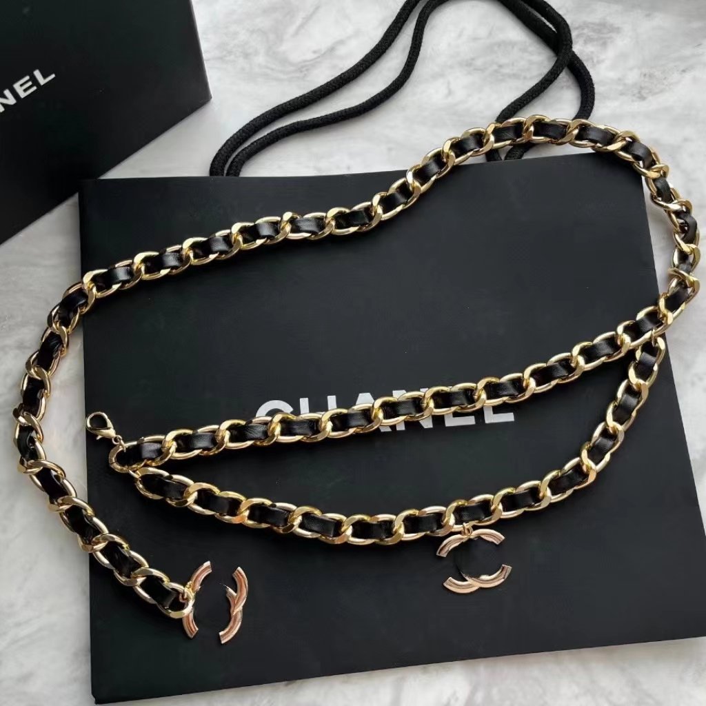 Color design famous luxury gg dio cc Metal waist chain
