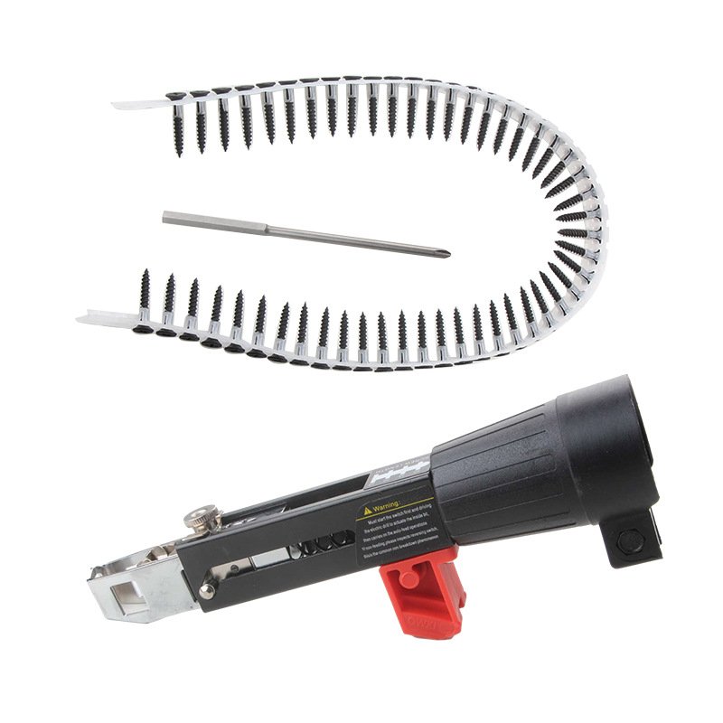 Henglai New Power Tools Nail Gun Machine Portable Collated Concrete Wall Screws Chain Cordless