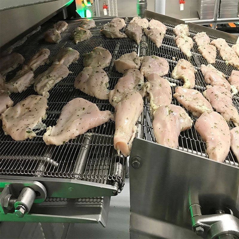 Inox stainless steel 304 metal conveyor wire mesh belt conveyor systems price for pizza oven chocolate enrober bakery