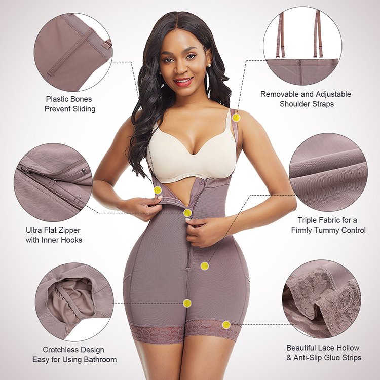 HEXIN Pretty Women Slimming Body Shaper Push Up Butt Lifter High Waist Compression Women Full Body Shapewear