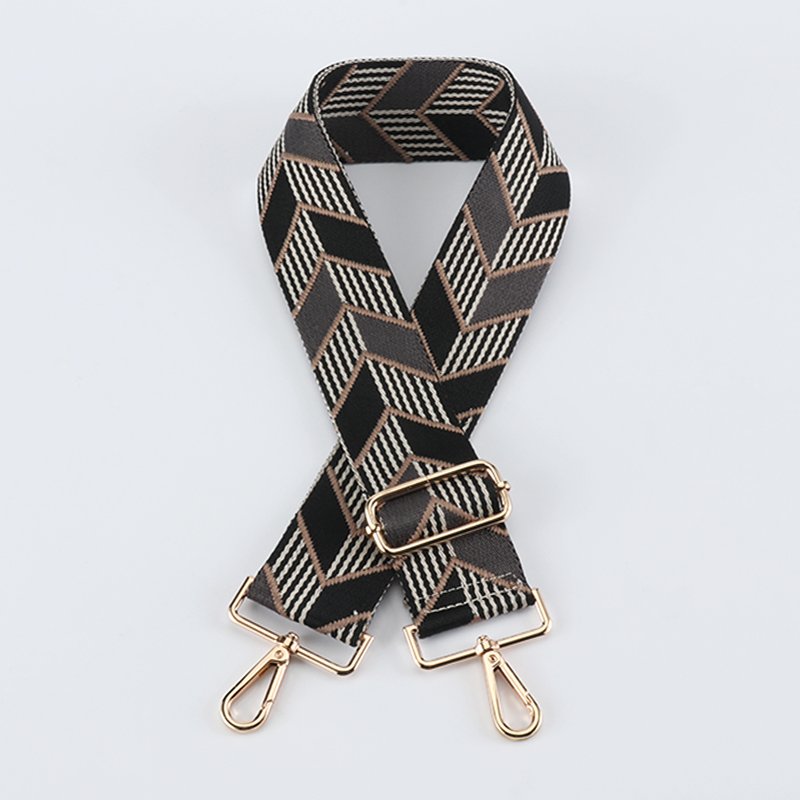 Custom cross diamond color bump jacquard Bag Strap Retractable adjustable size backpack backpack strap Shoulder strap