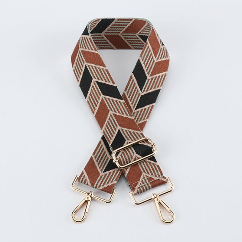 Custom cross diamond color bump jacquard Bag Strap Retractable adjustable size backpack backpack strap Shoulder strap