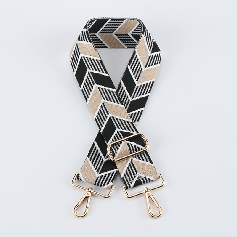 Custom cross diamond color bump jacquard Bag Strap Retractable adjustable size backpack backpack strap Shoulder strap