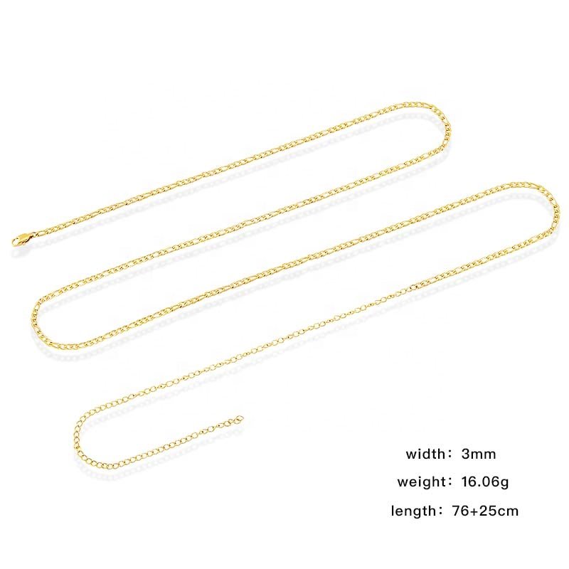 Fashion Jewelry PVD Gold Plated Stainless Steel Sexy Curb Figaro Belt Belly Waist Body Chain