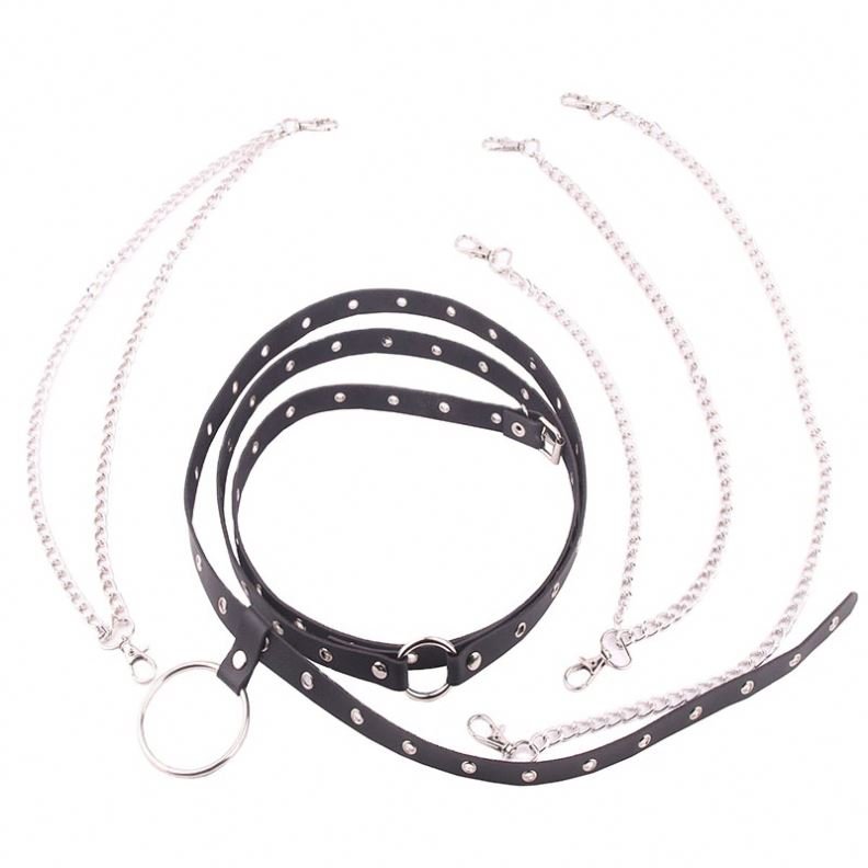 New PU Leather Body Harness Belt Sexy Bdsm Body Chain Bondage Punk Lingerie for Adults Women's Tassel Waist Chain Garters Belt