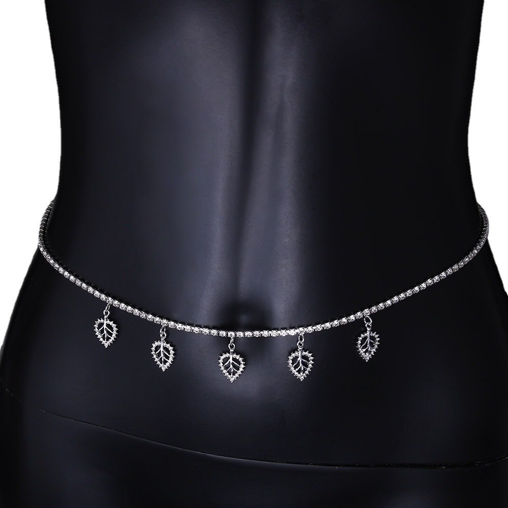 Stonefans Sexy Coconut Tree Waist Chains Belt for Women Jewelry Thong Fashion Rhinestone Bikini Accessories Pendant Waist Chains