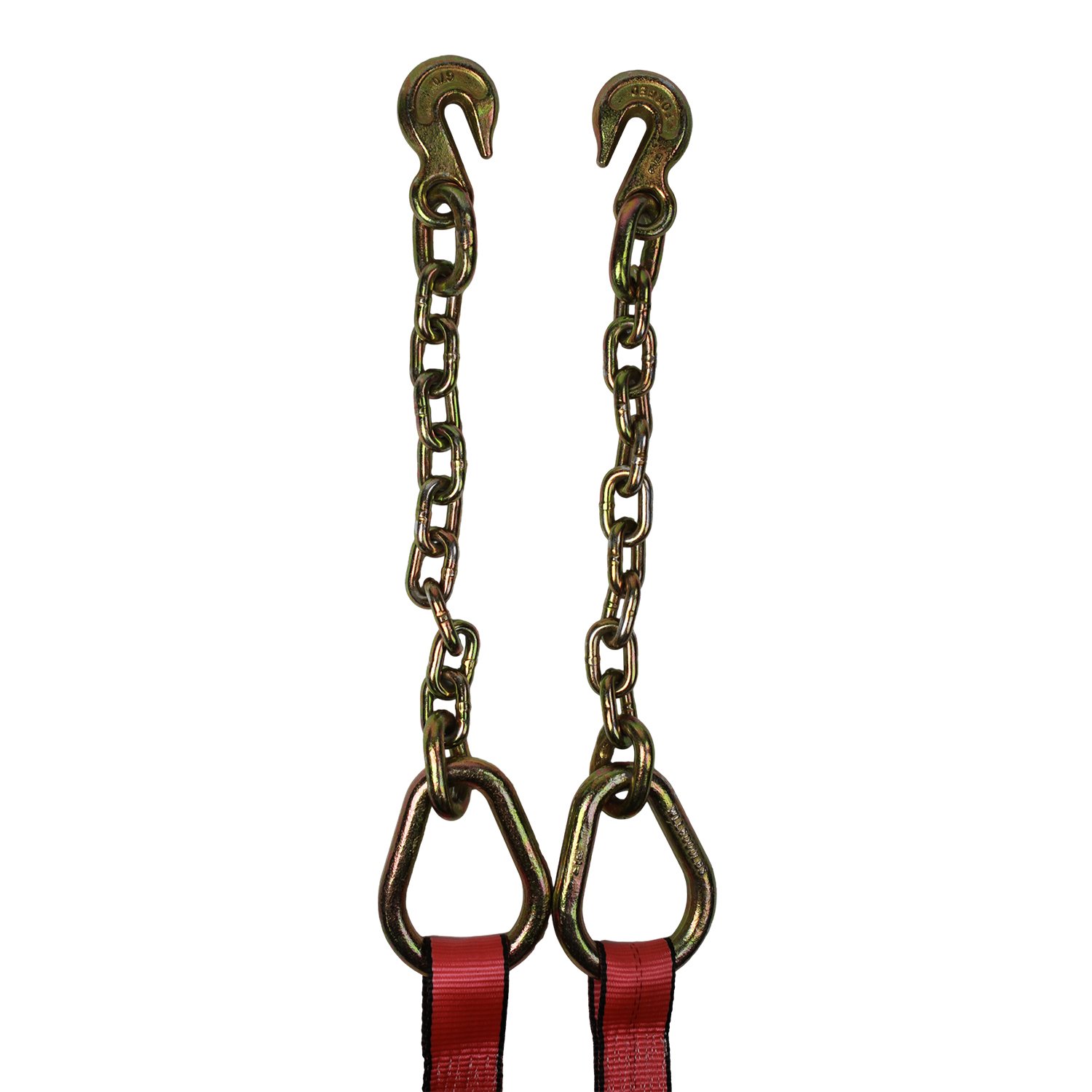 USA Standard PE 2" Ratchet Strap Ergo Ratchet Lashing Belt With Chain Hook Ratchet Tie Down Belts